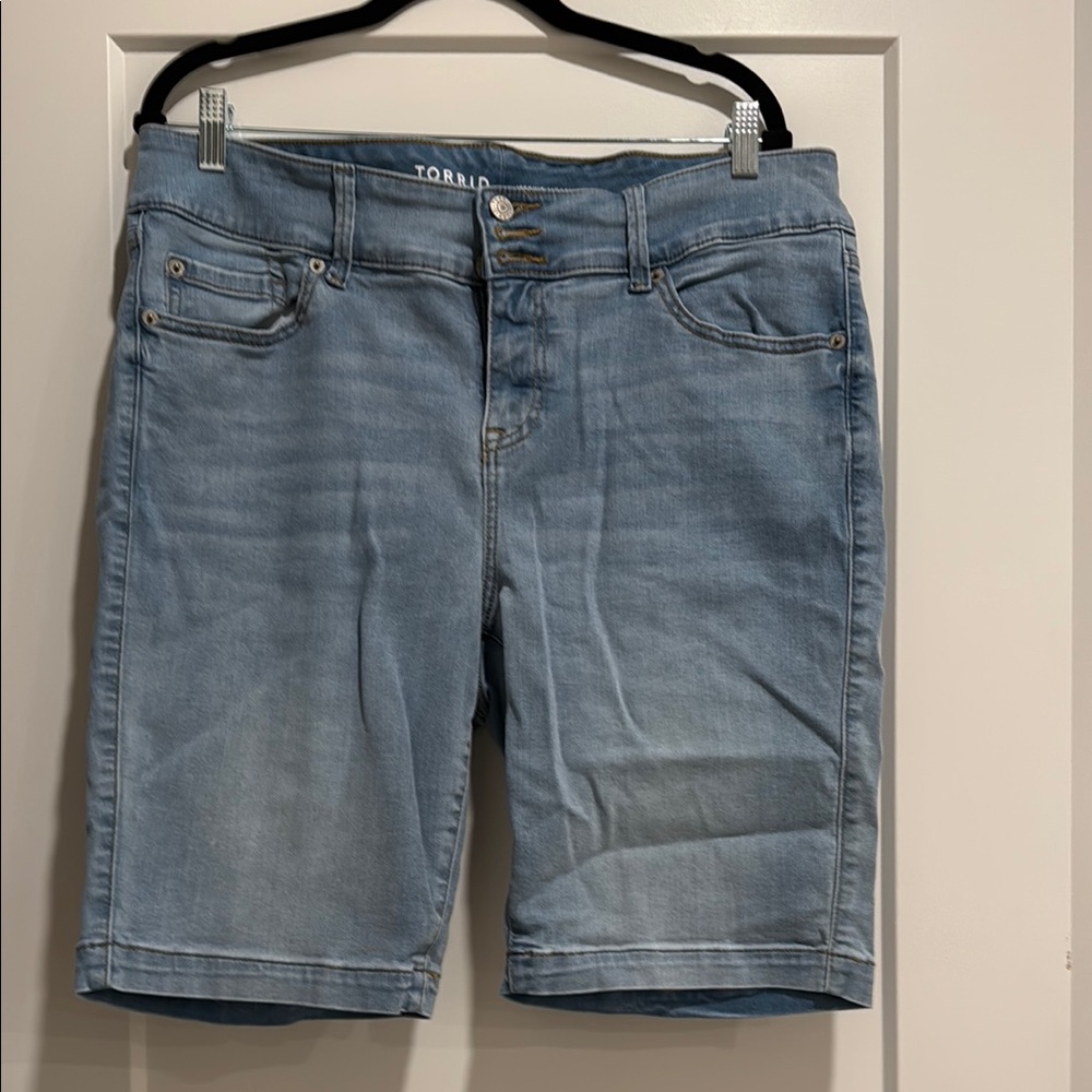 Torrid Light Blue Denim Shorts